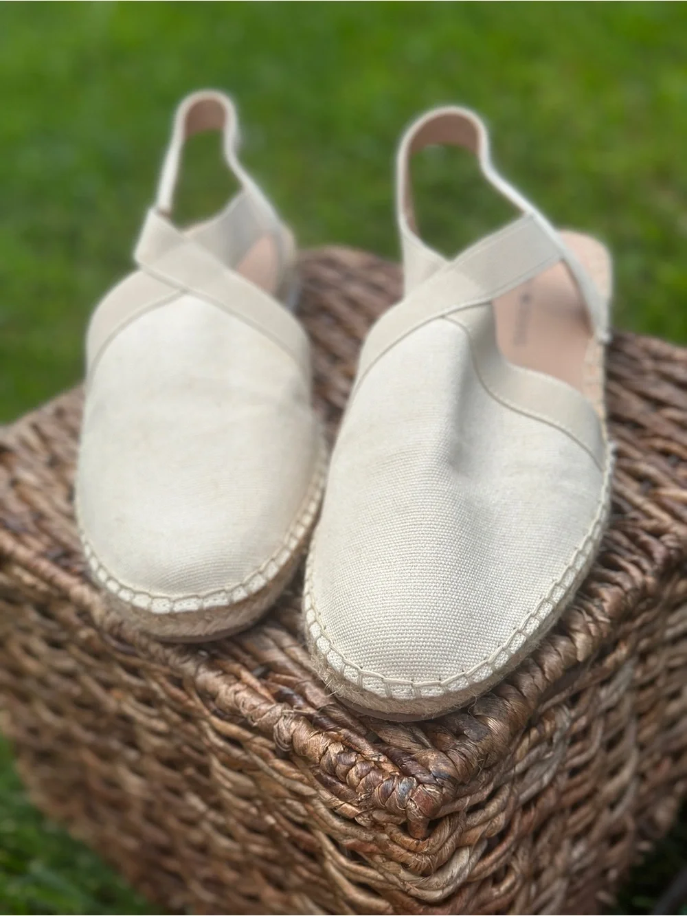 Lucky Brand Natural Canvas Slingback Espadrilles-Rifka